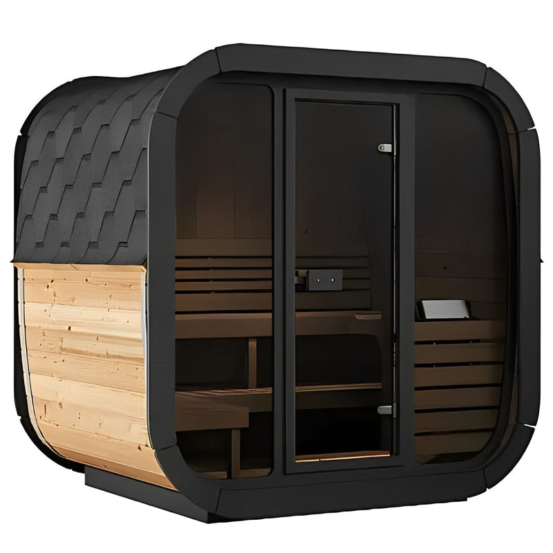 SaunaLife Cube-Series Outdoor Home Sauna Kit, Model CL5G, Up to 4 Persons - Select Saunas
