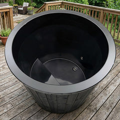 SaunaLife S1BC 1-Person Cold/Hot Immersion Tub with FDC-1A Chiller/Heater, Black - Select Saunas
