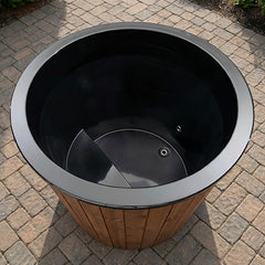 SaunaLife S1NC 1-Person Cold/Hot Immersion Tub with FDC-1A Chiller/Heater, Natural - Select Saunas