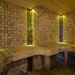 EmotionWood Square 70 Olive Decorative Sauna Wall Panel, 17.13" x 17.13" - Select Saunas
