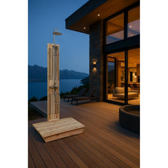 Cascade Floor Shower Polished With Floor - Select Saunas