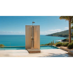 Cascade Floor Shower Polished With Floor - Select Saunas