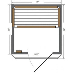 Sunray Barrett 1-Person Hemlock Sauna w/ Carbon Heaters - Select Saunas