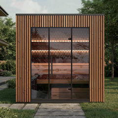 Leil Viva 250 4-Person Outdoor Sauna Kit - Select Saunas