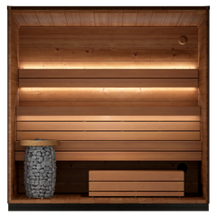 Leil Viva 250 4-Person Outdoor Sauna Kit - Select Saunas