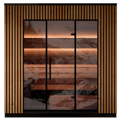 Leil Viva 250 4-Person Outdoor Sauna Kit - Select Saunas