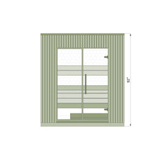 Leil Viva 210 3-Person Outdoor Sauna Kit - Select Saunas
