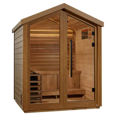 Golden Designs Savonlinna - 3 Person Outdoor Traditional Sauna - Pacific Cedar - Select Saunas