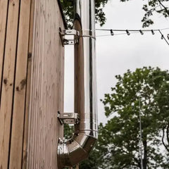 HUUM Thru-Wall Backside Connection Chimney Set for Sauna Wood Stoves - Select Saunas