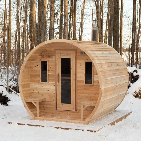 Dundalk Leisurecraft Elation 4-Person Barrel Sauna - Select Saunas