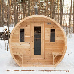 Dundalk Leisurecraft Elation 4-Person Barrel Sauna - Select Saunas