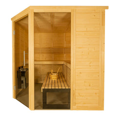 Almost Heaven Himalaya Corner 6-Person Indoor Traditional Sauna - Select Saunas