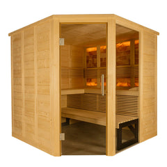 Almost Heaven Himalaya Corner 6-Person Indoor Traditional Sauna - Select Saunas