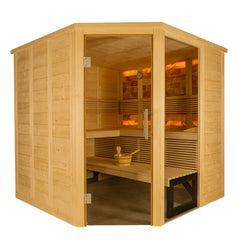 Almost Heaven Himalaya Corner 6-Person Indoor Traditional Sauna - Select Saunas