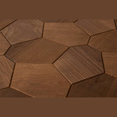 EmotionWood Hexagon Thermo–Ash Decorative Sauna Wall Panel, 16.14"x16.14" - Select Saunas