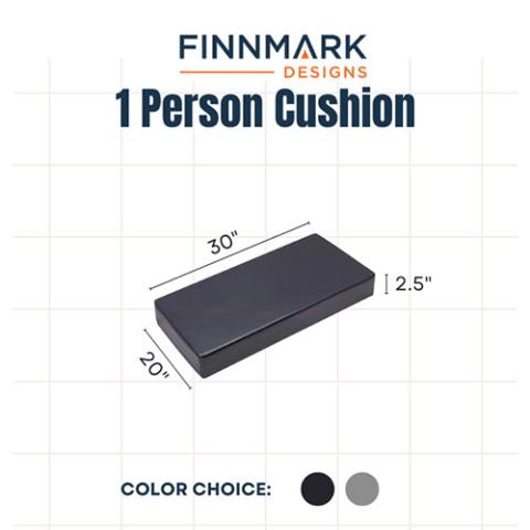 Finnmark Sauna Cushion, 1-Person, Marine Grade Vinyl - Select Saunas