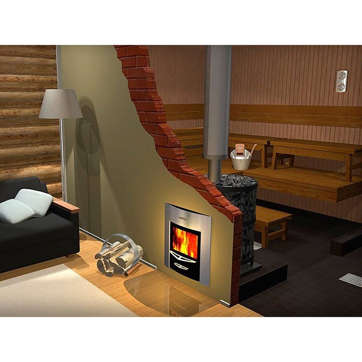 Harvia Legend 240 Duo Wood Burning Sauna Stove/Fireplace Combo - Select Saunas