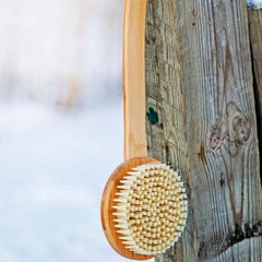 Kolo Bambu Bath Brush with Handle, Natural Bamboo - Select Saunas