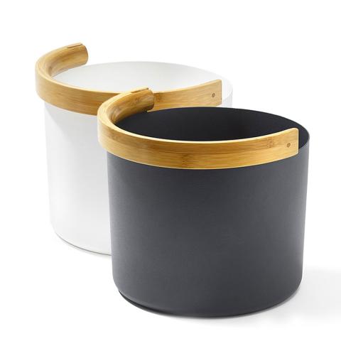 Kolo Sauna Bucket with Curved Handle, Aluminum/Bamboo, 1.5 Gal - Select Saunas