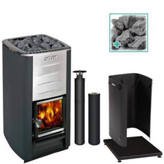 Harvia Black M3 Wood-Burning Stove Kit - Select Saunas