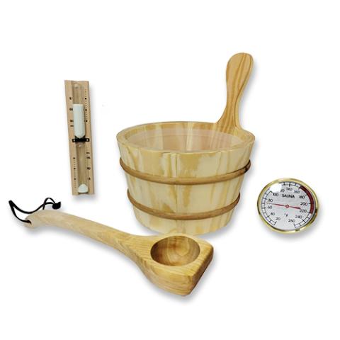 SaunaLife Bucket, Ladle, and Thermometer Sauna Accessory Package - Select Saunas