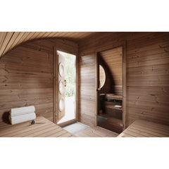 SaunaLife Garden Series G11 Outdoor Sauna, 2 Room Sauna for up to 8-Persons - Select Saunas