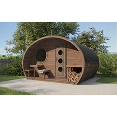 SaunaLife Garden Series G11 Outdoor Sauna, 2 Room Sauna for up to 8-Persons - Select Saunas