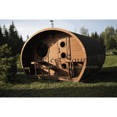 SaunaLife Garden Series G11 Outdoor Sauna, 2 Room Sauna for up to 8-Persons - Select Saunas