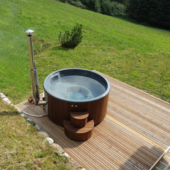 SaunaLife Model S4N – 6 Person Wood-Burning Hot Tub - Select Saunas