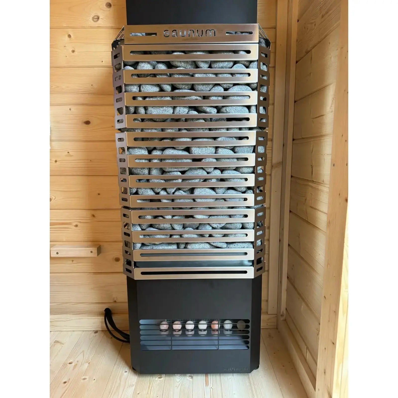 Saunum AIR 10 WiFi Sauna Heater Package, 9.6kW - Stainless Steel - Select Saunas