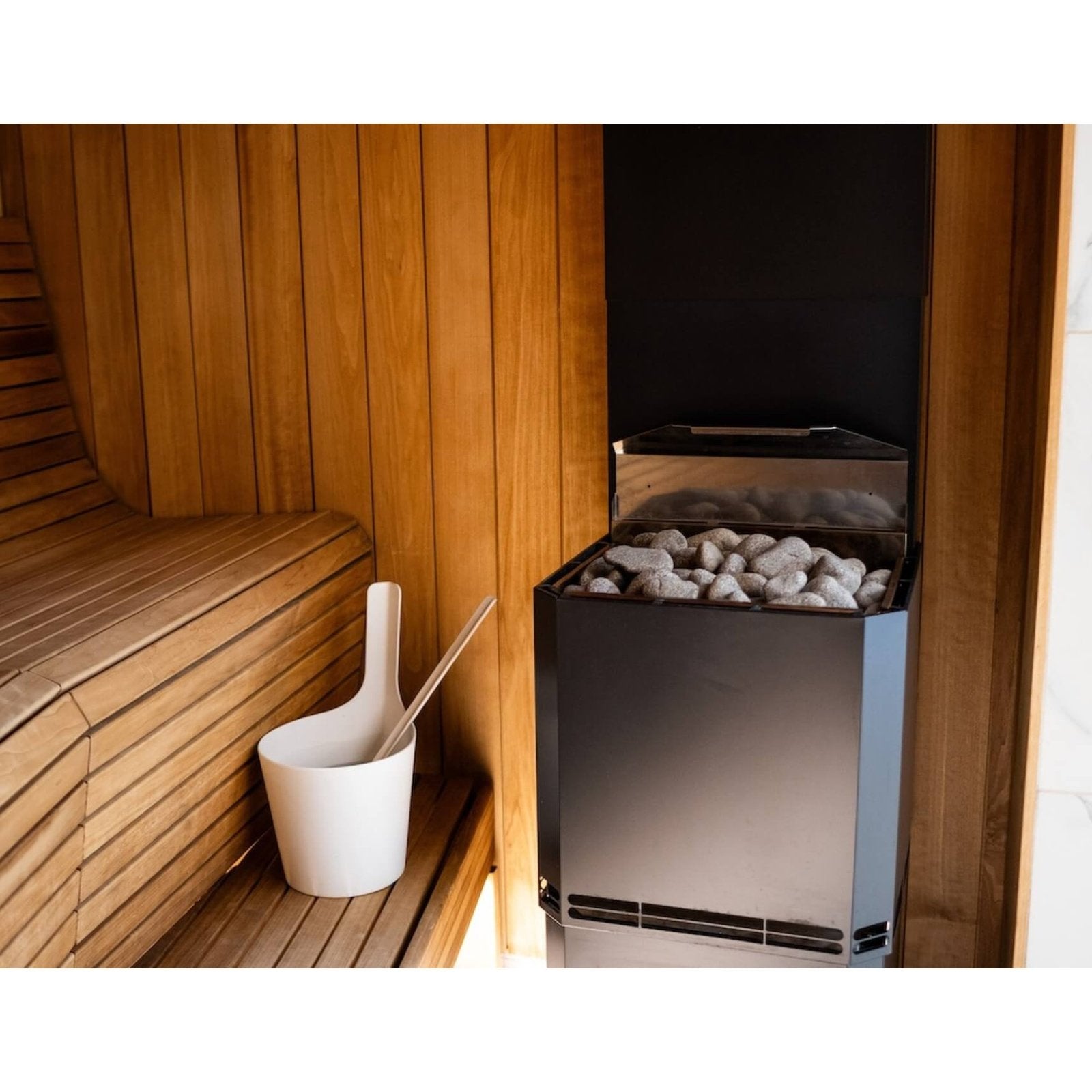 Saunum AIR L 10 Sauna Heater with Climate Equalizer - Black - Select Saunas
