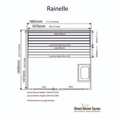 Almost Heaven Rainelle 4-Person Indoor Sauna - Select Saunas