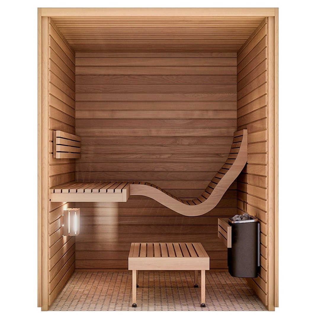 Auroom Baia 2Person Indoor Cabin Sauna Kit, ThermoAspen Select Saunas