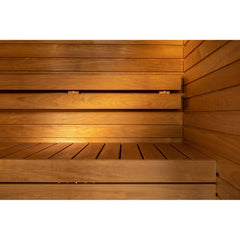 Auroom Cala Wood - 3-Person Indoor Cabin Sauna Kit, Thermo-Aspen - Select Saunas