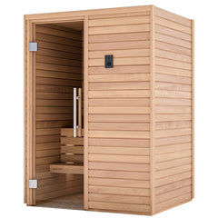Auroom Cala Wood - 3-Person Indoor Cabin Sauna Kit, Thermo-Aspen - Select Saunas