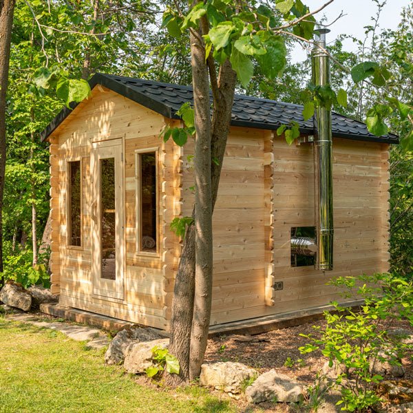Canadian Timber Georgian Cabin 2-6 Person Sauna with Changing Room - CTC88CW - Select Saunas