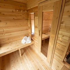 Canadian Timber Georgian Cabin 2-6 Person Sauna with Changing Room - CTC88CW - Select Saunas