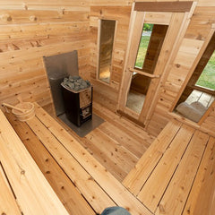 Canadian Timber Georgian Cabin 2-6 Person Sauna with Changing Room - CTC88CW - Select Saunas