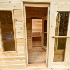 Canadian Timber Georgian Cabin 2-6 Person Sauna with Changing Room - CTC88CW - Select Saunas