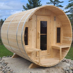 Canadian Timber Tranquility 2-6 Person Barrel Sauna - CTC2345W - Select Saunas