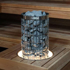 Embedding Flange w/ LED-Lighting for Harvia Cilindro Half Series 11kW Sauna Heater - Select Saunas