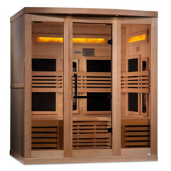 Golden Designs 6-Person Full Spectrum PureTech™ Near Zero EMF FAR Infrared Sauna with Himalayan Salt Bar - Select Saunas