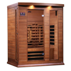 Maxxus 3-Person Full Spectrum Near Zero EMF FAR Infrared Sauna Canadian Red Cedar - Select Saunas