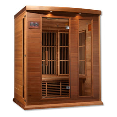 Maxxus 3-Person Low EMF FAR Infrared Sauna Canadian Red Cedar - Select Saunas