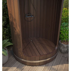 SaunaLife Barrel Shower Model R3, Rain-Series Outdoor Barrel Shower Kit 53"Wx90"H - Select Saunas