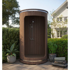 SaunaLife Barrel Shower Model R3, Rain-Series Outdoor Barrel Shower Kit 53"Wx90"H - Select Saunas