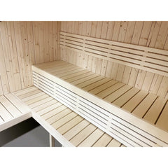 SaunaLife Model X7 Indoor Home Sauna, XPERIENCE Series Indoor Sauna DIY Kit w/LED Light System, Up to 6-Person, Spruce, 79" x 62" x 79" - Select Saunas