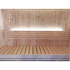 SaunaLife Model X7 Indoor Home Sauna, XPERIENCE Series Indoor Sauna DIY Kit w/LED Light System, Up to 6-Person, Spruce, 79" x 62" x 79" - Select Saunas